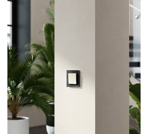 Выключатель двухклавишный без рамки Werkel слоновая кость W1123003