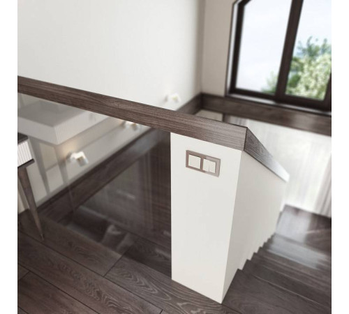 Выключатель двухклавишный без рамки Werkel слоновая кость W1123003