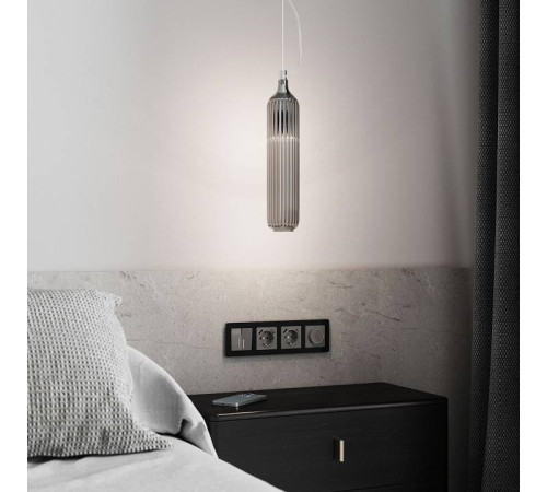 Накладка для розетки с заземлением и 2хUSB Werkel Графит акрил W1179544