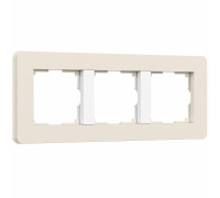 Рамка на 3 поста Werkel Split айвори/белый, soft-touch W0033066
