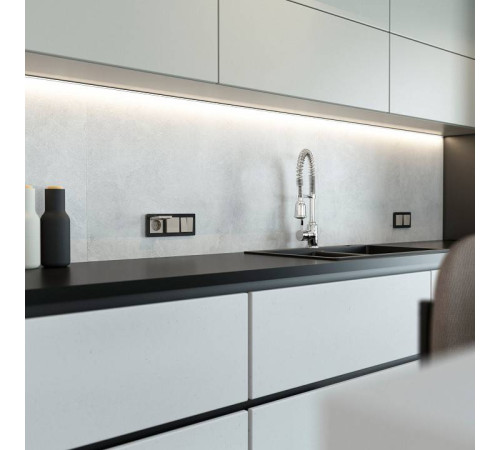 Розетка влагозащищенная с заземлением и со шторкой с крышкой Werkel дымчатый W1271204