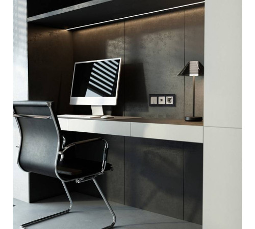 Розетка Ethernet RJ-45 и со шторками, без рамки Werkel дымчатый W1281004