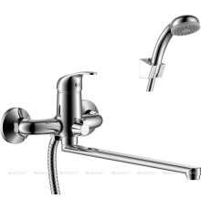 Смеситель для ванны Rossinka Silvermix Y35-32 с плоским изливом 350 мм хром Y35-32