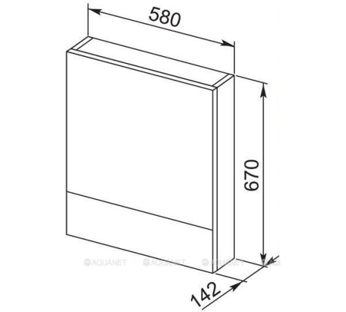 Зеркало-шкаф Aquanet Нота 58 светлый дуб 00158856