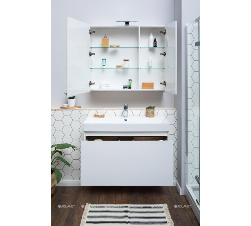 Зеркало Aquanet Йорк 100 белый глянец 00202090