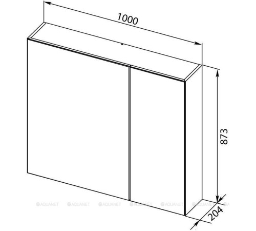 Зеркало Aquanet Йорк 100 белый глянец 00202090