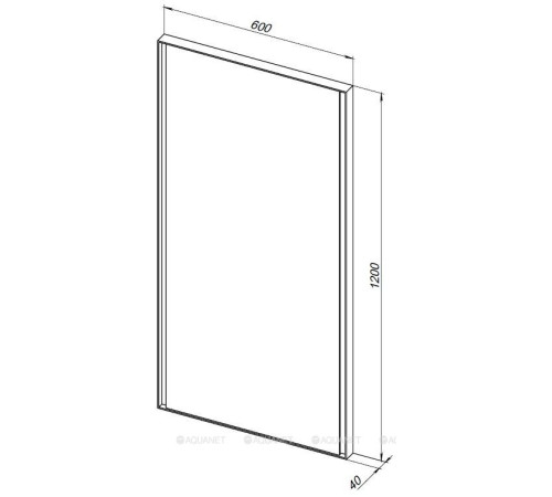 Зеркало Allen Brau INFINITY 600х1200 мм прямоугольное черное 1.21020.BL