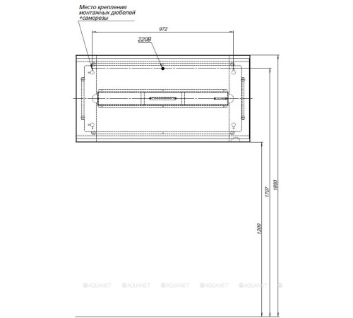 Зеркало Allen Brau INFINITY 600х1200 мм прямоугольное черное 1.21020.BL