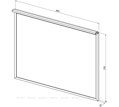 Зеркало Allen Brau Priority 90 см латунь браш 1.31016.03