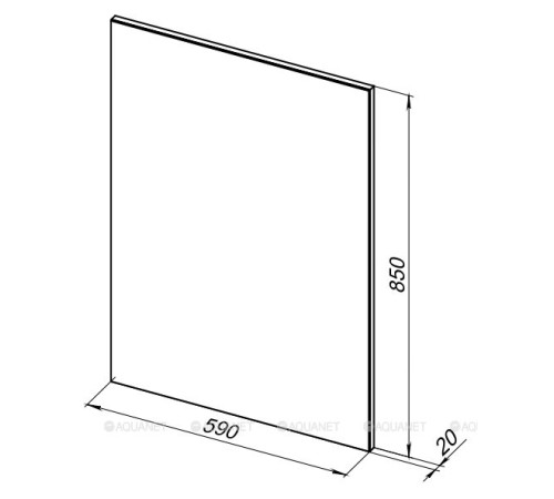 Зеркало Aquanet Lino 60 60 см белый матовый 00253905