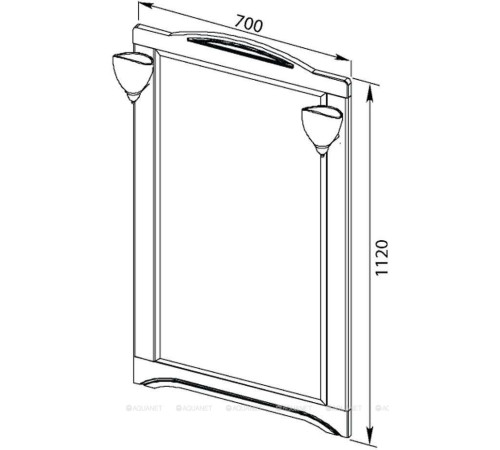 Зеркало Aquanet Луис 70 темный орех без светильника 00173215