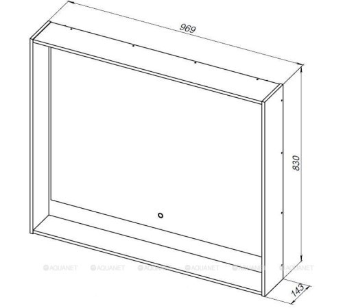 Зеркало Aquanet Милан 100 LED белый глянец 00306372