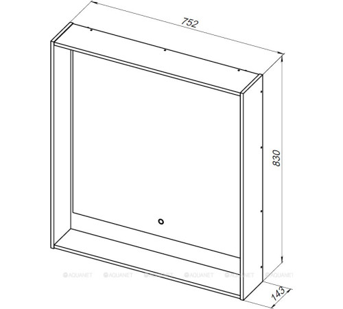 Зеркало Aquanet Милан 80 LED белый глянец 00306384