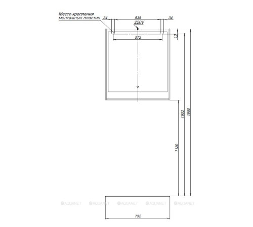 Зеркало Aquanet Милан 80 LED белый глянец 00306384