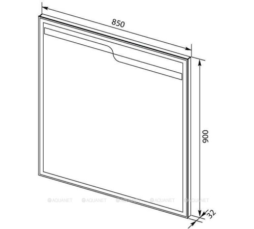 Зеркало Aquanet Модена 85 LED белый 00196966