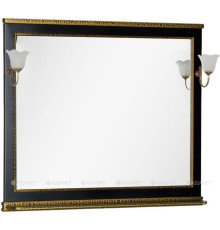 Зеркало Aquanet Валенса 110 черный кракелюр золото 00180295