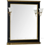 Зеркало Aquanet Валенса 80 черный кракелюр/золото 00180293