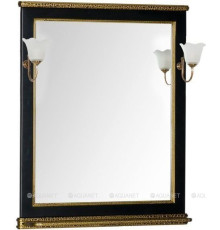 Зеркало Aquanet Валенса 80 черный кракелюр/золото 00180293