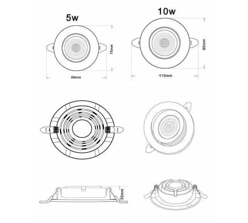 Встраиваемый светильник Zortes RAIZ ZRS.57796.10