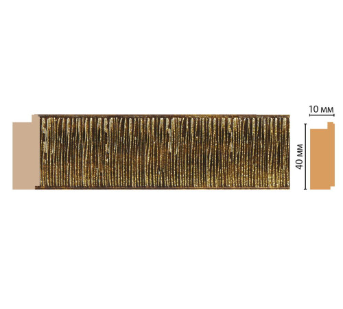 Молдинг DECOMASTER 109-28 40х10х2400 мм 109-28
