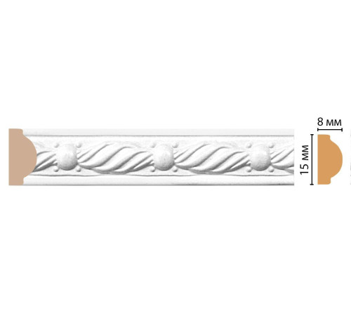 Молдинг DECOMASTER 130-16 ДМ 15х8х2400 мм 130-16 ДМ