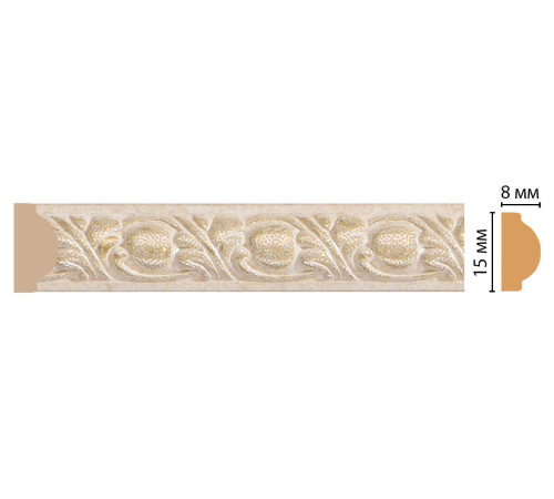 Молдинг DecoMaster 130C-18D 15х8х2400 мм 130C-18D