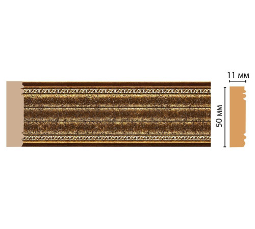 Молдинг DECOMASTER 156-43 ДМ 51х11х2400 мм 156-43 ДМ