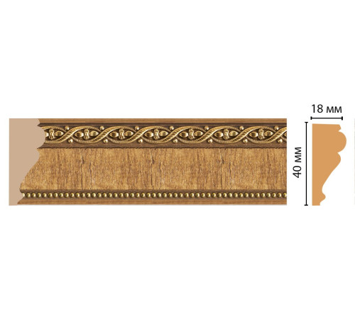 Молдинг DECOMASTER 161S-4 40х18х2400 мм 161S-4