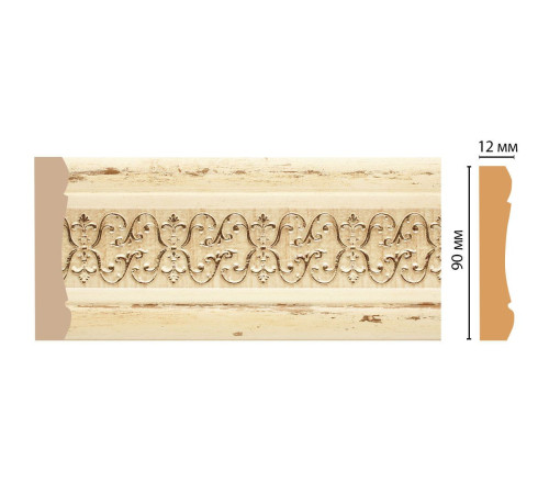 Молдинг DECOMASTER 163-1028 90х12х2400 мм 163-1028