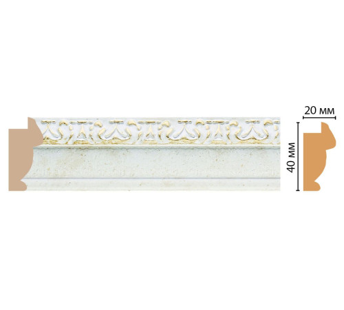Багет интерьерный DECOMASTER 807-40 40х20х2900 мм 807-40