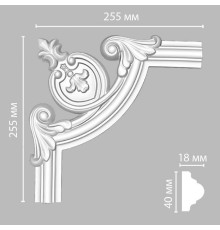 Угол декоративный DECOMASTER 255x255x18 мм 97010-5