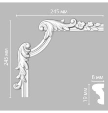 Угловой элемент DECOMASTER 97100-3L 245x245x25 мм 97100-3L