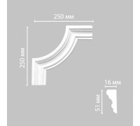 Угловой элемент DECOMASTER 97164-2 250x250x16 мм 97164-2