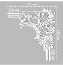 Угол декоративный DECOMASTER 325x360x25 мм 97803-2R