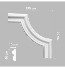 Угол декоративный DECOMASTER 190x190x16 мм 97803-3