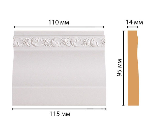 Основание молдинга DECOMASTER D204-115 115x95x14 мм D204-115