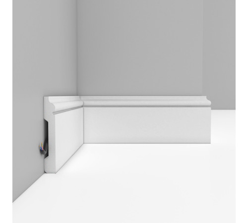 Плинтус напольный DECOMASTER D005-115 ДМ 79х13х2400 мм белый матовый D005-115 ДМ