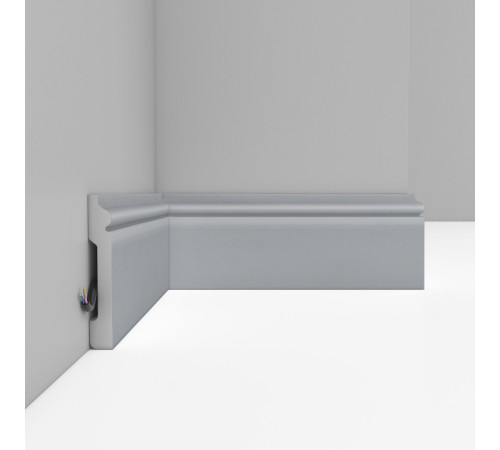 Плинтус напольный DECOMASTER D005-118 ДМ 79х13х2400 мм белый матовый D005-118 ДМ