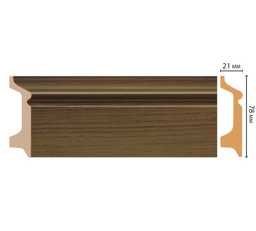 Плинтус напольный DECOMASTER из полистирола 78х21х2400 мм D122-88 ДМ