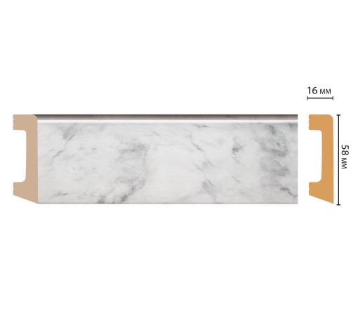 Плинтус напольный DECOMASTER D234-79 DM 58х16х2400 мм D234-79 DM