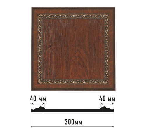Декоративное панно DECOMASTER D30-2 300x300x18 мм D30-2