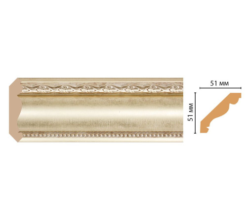 Плинтус потолочный DECOMASTER 50х50х2400 мм 155-937