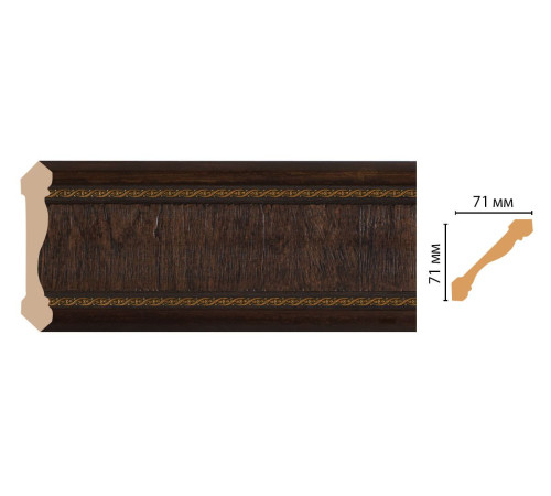 Плинтус потолочный DECOMASTER 172-1 71х71х2400 мм 35904