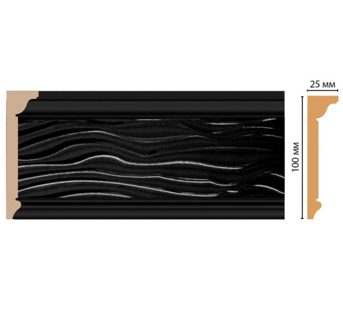 Плинтус потолочный Decomaster D218-195 100х25х2400 мм D218-195
