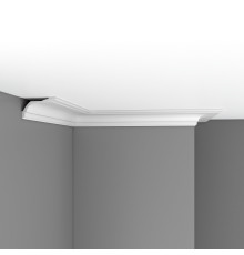 Плинтус потолочный DECOMASTER 96220 гладкий полиуретан 70х118х2400 мм 96220