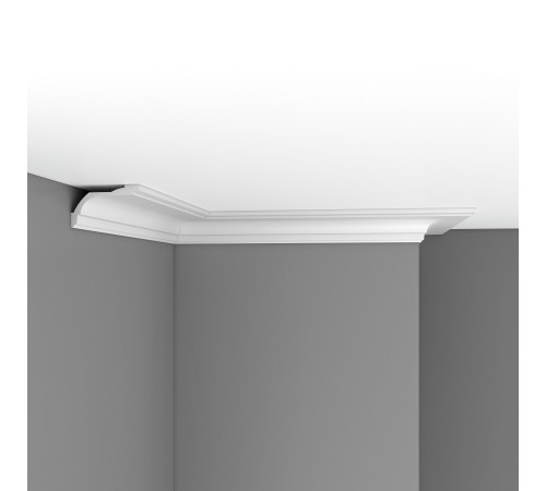 Плинтус потолочный DECOMASTER 96220 гладкий полиуретан 70х118х2400 мм 96220