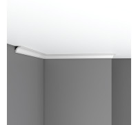 Плинтус потолочный гладкий Decomaster 25х25х2400 мм 96251