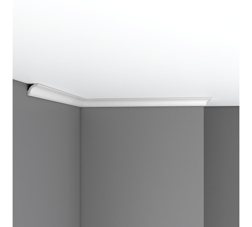 Плинтус потолочный гладкий Decomaster 25х25х2400 мм 96251