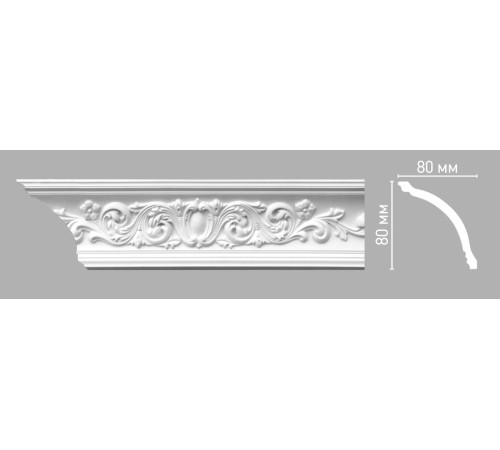 Плинтус потолочный с рисунком DECOMASTER 95022 80х80х2400 мм 95022