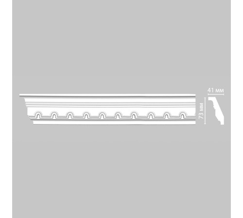 Плинтус потолочный DECOMASTER 95112F гибкий с рисунком 73х41х2400 мм 95112F